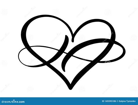 Heart Love Sign Forever Logo. Infinity Romantic Symbol Linked, Join, Passion and Wedding Stock ...