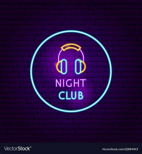 Night club neon sign Royalty Free Vector Image