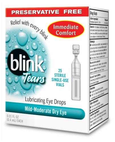 Blink Tears Preservative Free Lubricating Eye Drops 25 Count, 25 ct ...