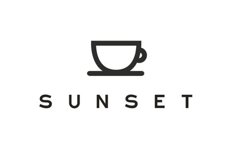 Minimal Sunset Cafe Logo ~ Logo Templates ~ Creative Market