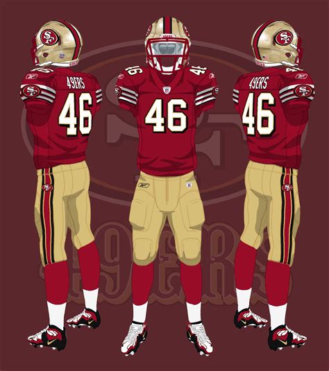 San Francisco 49ers 1996 - 2008 uniforms by CoachFieldsOfNOLA on DeviantArt