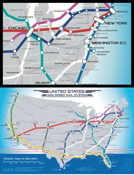 More High Speed Rail: Alfred Twu's U.S. High Speed Rail Map. (It's Just a Concept, Folks) - Core77