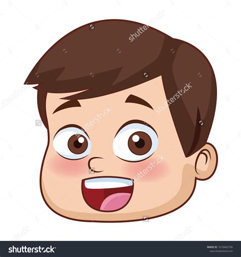 Cute Boy Face Cartoon Stock Vector (Royalty Free) 1010463736 | Shutterstock