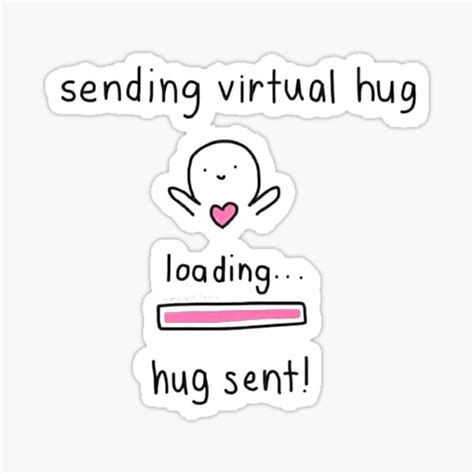 "Sending virtual hug" Sticker for Sale by Splendid2015 | Redbubble