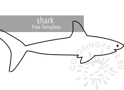 Printable Shark template | Coloring Page