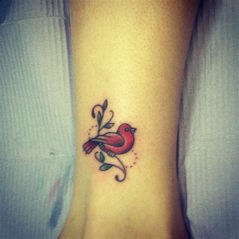 Red bird tattoo | Red bird tattoos, Wrist tattoos for women, Tattoos