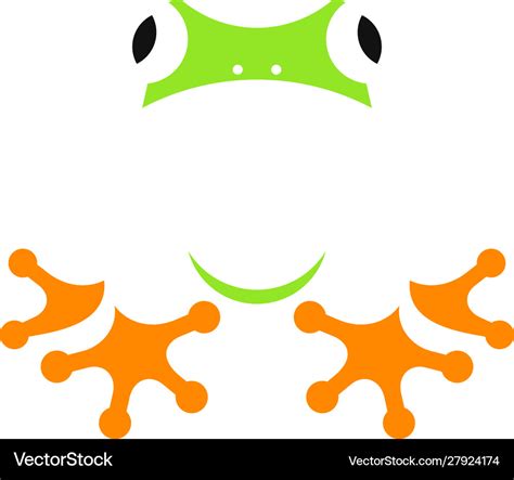 Cute frog logo Royalty Free Vector Image - VectorStock