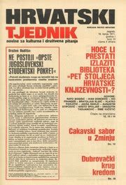 Hrvatski tjednik br. 1-20; 22-34 (1971) : Matica hrvatska : Free Download, Borrow, and Streaming ...