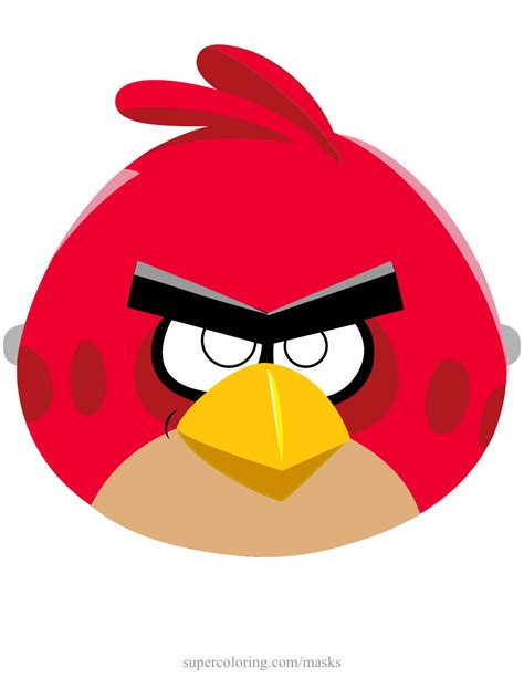 Angry Birds Red Mask Template Download Printable PDF | Templateroller