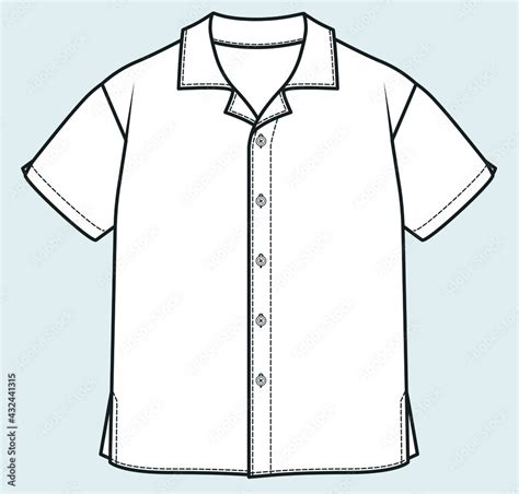 Technical drawing of shirts for boys. Shirt Flat Sketch. vector Stock Vector | Adobe Stock