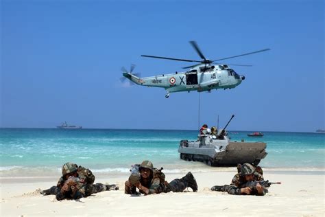 Indian Navy conducts exercise AMPHEX – 21 with Army and Air Force - The Statesman