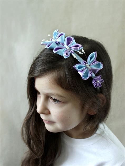 Girl Headband Green Baby Hair Bows Kanzashi Birthday Photo - Etsy