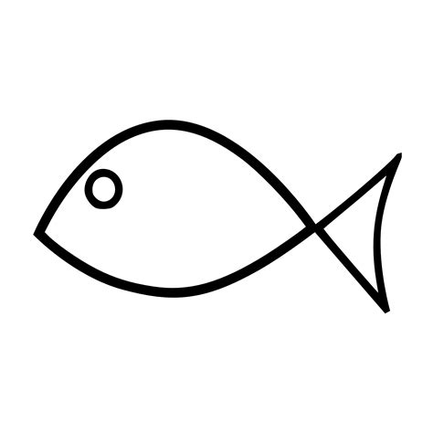 Fish 8 Black White Line | Clipart Panda - Free Clipart Images