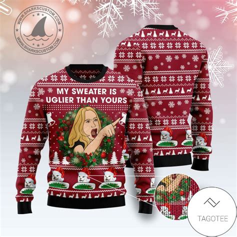 Cat Woman Meme Xmas Ugly Christmas Sweater - Tagotee