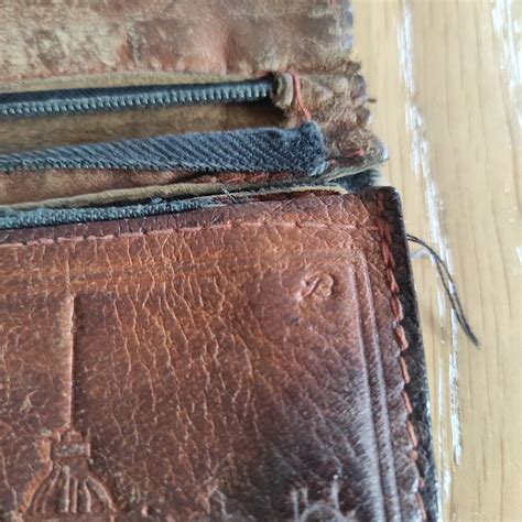 Antique Leather Wallet, Vintage Genuine Leather, Handmade - Etsy