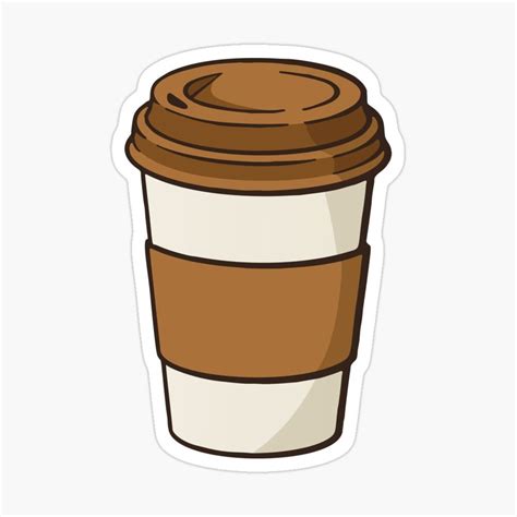 "Hot coffee in a paper cup" Sticker for Sale by Denis Pisarovsky | Coffee stickers, Coffee cup ...