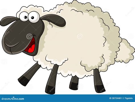 Funny sheep cartoon stock vector. Illustration of lamb - 28724481