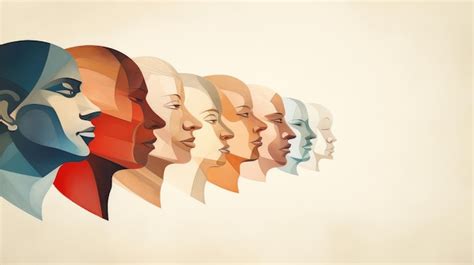 Premium AI Image | Illustration of human head profiles