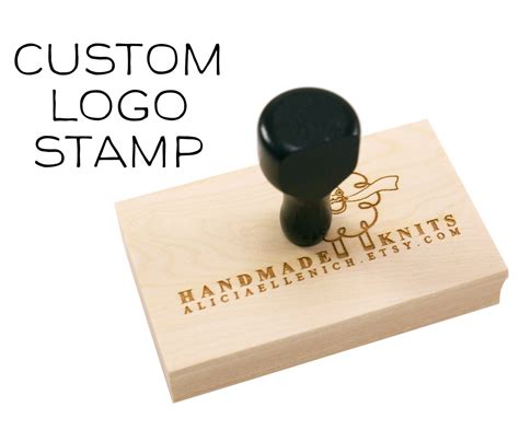 Large CUSTOM LOGO or TEXT Wood Stamp custom logo stamp