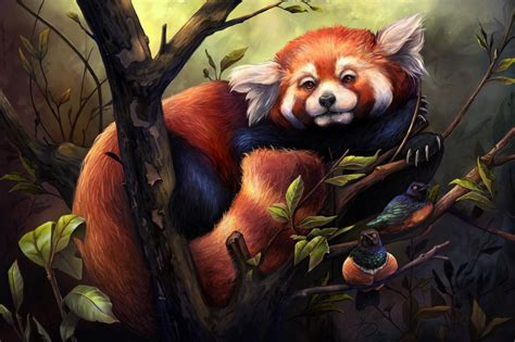 Red Panda digital art by charfade on DeviantArt