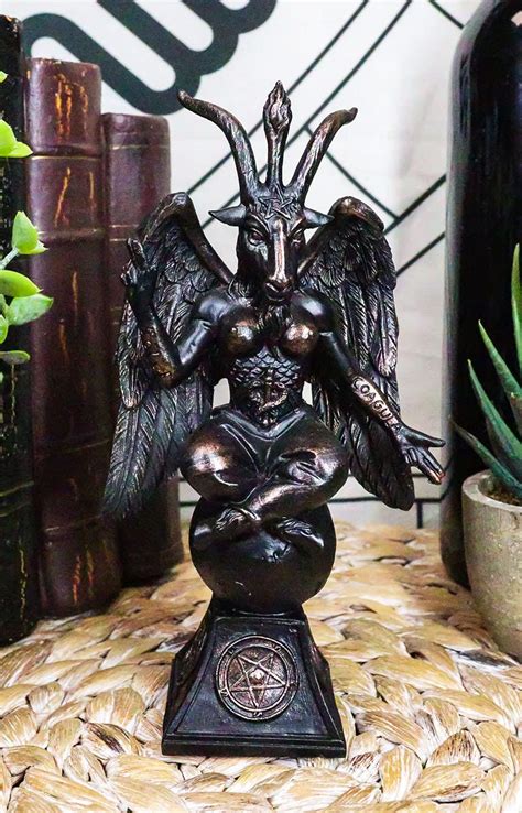 Ebros Gift Church of Satan Sabbatic Goat Idol Baphomet Resin Statue ...