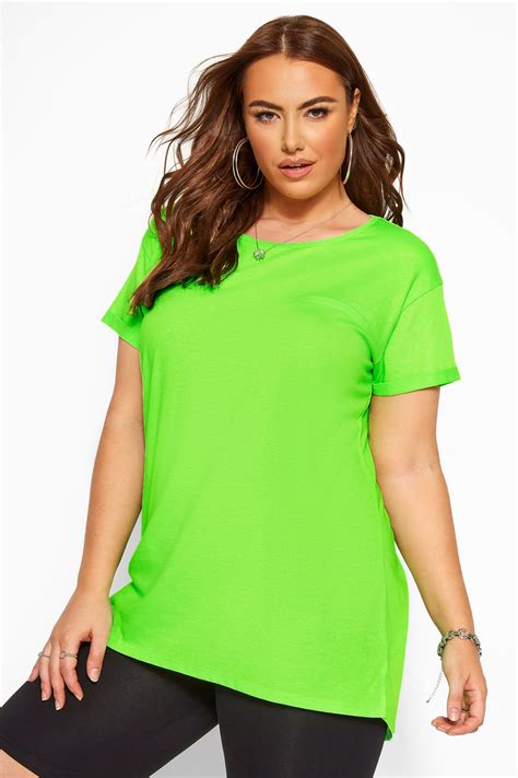 Neon Green Mock Pocket T-Shirt | Yours Clothing