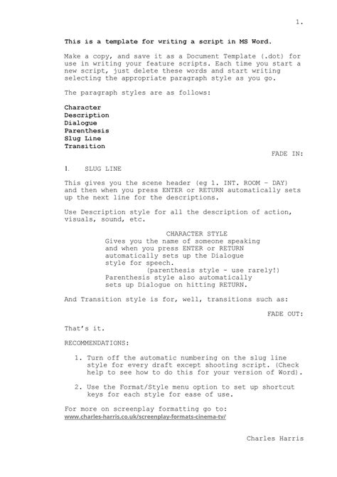 37 Creative Screenplay Templates [& Screenplay Format Guide] ᐅ TemplateLab