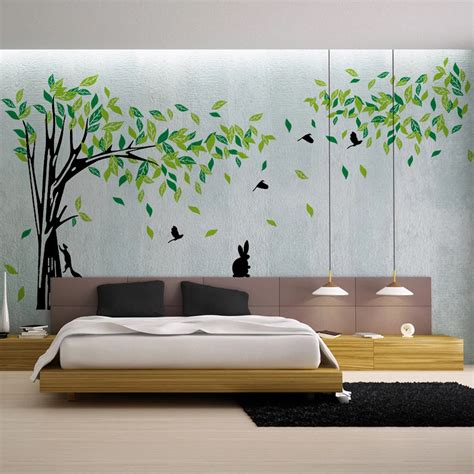 Green Tree Wall Sticker Large Vinyl Removable Living Room TV Wall Art Decals Home Decor DIY ...