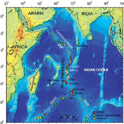 Indian Ocean Ridge systems with seafloor topography (Smith and... | Download Scientific Diagram