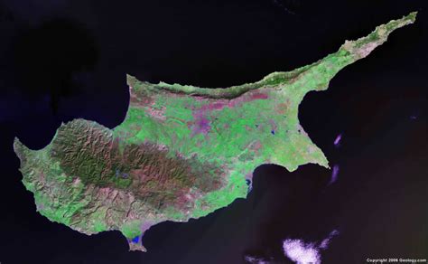 Cyprus Map and Satellite Image