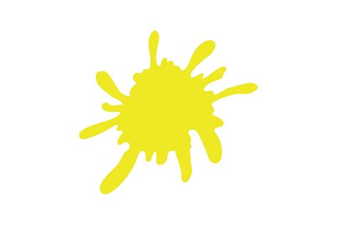 Colored Yellow Paint Splashes Vector Ill Graphic by pch.vector ...