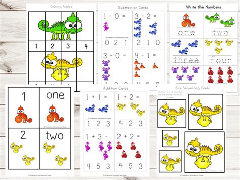 FREE Chameleon Colors Worksheets for Kids – Kindergarten Worksheets and Games