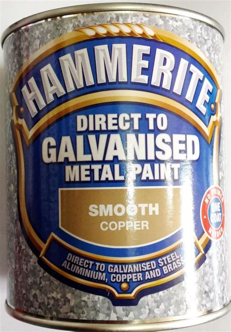 Hammerite Direct To Galvanised Metal Paint 750ml Smooth Copper paint | Galvanized metal, Copper ...