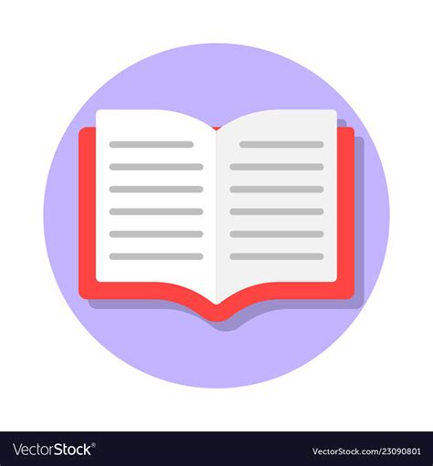 Open book flat icon Royalty Free Vector Image - VectorStock