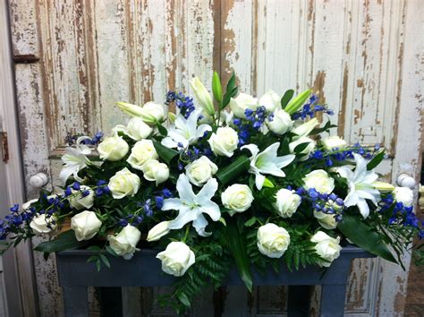 kids learning activities: Casket Spray Flowers Blue / Gallery Detail View | Casket flowers ...