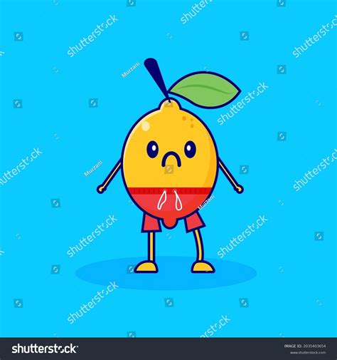 Sad Expression Lemon Cartoon Character Stock Vector (Royalty Free) 2035403654 | Shutterstock