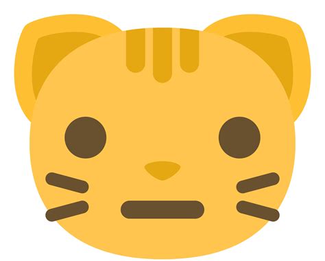 rosto de gato emoji neutro 1199181 PNG