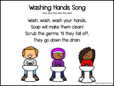 Handwashing Songs For Kids In 2020 Kindergarten Songs Preschool - Riset