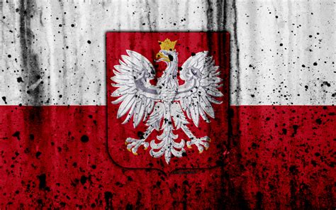 Download wallpapers Polish flag, 4k, grunge, flag of Poland, Europe ...