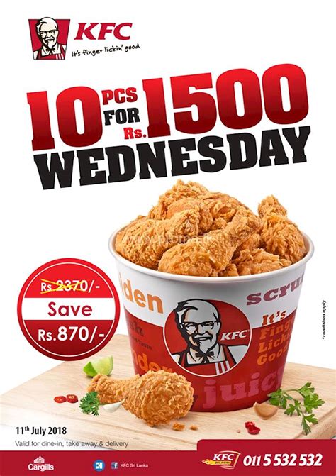 Grab your 10 PCs Chicken Bucket for just Rs.1500/- from KFC