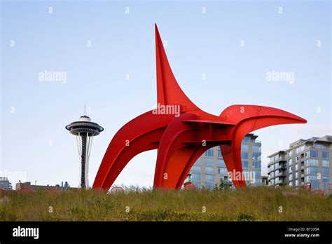 Eagle sculpture by Alexander Calder at Olympic Sculpture Park in Seattle, Washington, USA Stock ...