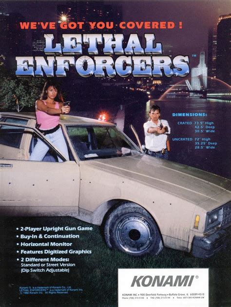 Lethal Enforcers Arcade Flyer