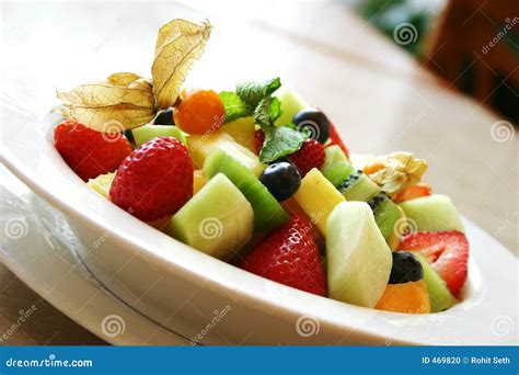 Breakfast Series - Fresh Fruit Bowl Stock Photo - Image of serving, healthy: 469820