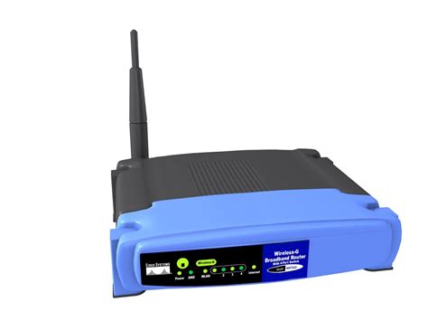 Linksys wireless router 3D Model - FlatPyramid