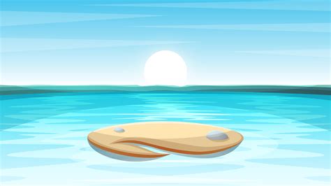 Cartoon island landscape illustration. 456640 Vector Art at Vecteezy