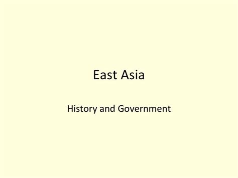 East Asia History