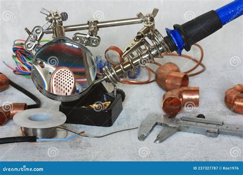 Soldering Iron and Soldering Accessories Stock Image - Image of gear ...