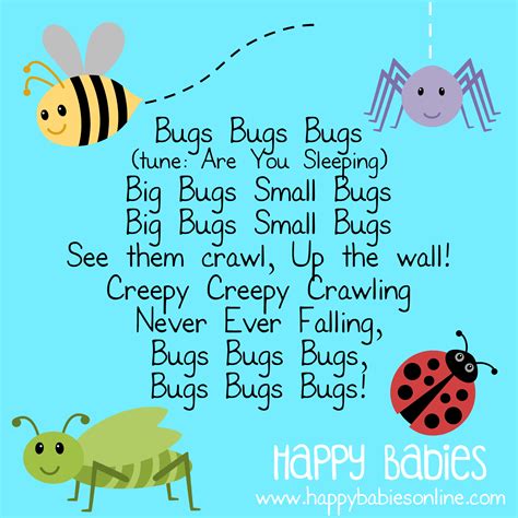 First Class Insect Songs Preschool Opposites Theme