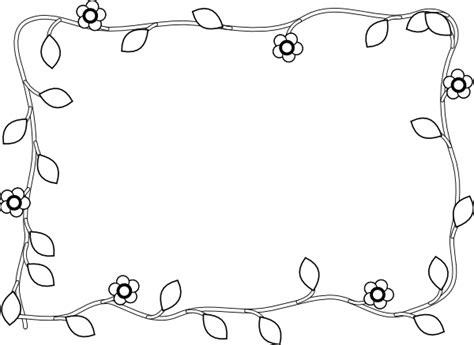 Free Black And White Flower Border, Download Free Black And White Flower Border png images, Free ...