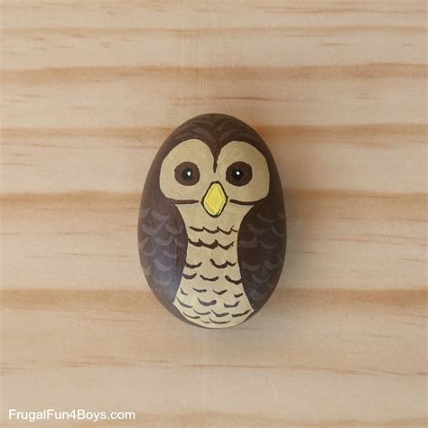 Owl Painted Rocks - Frugal Fun For Boys and Girls